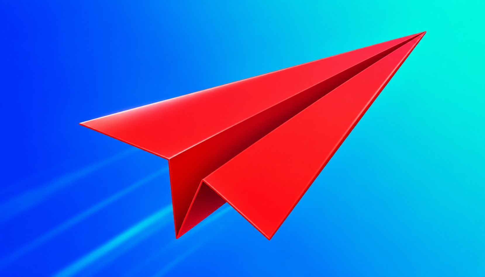 Editorial illustration of a paper aeroplane flying a direct path from a smartphone to a small house icon, cutting past a cluster of generic grey app icons