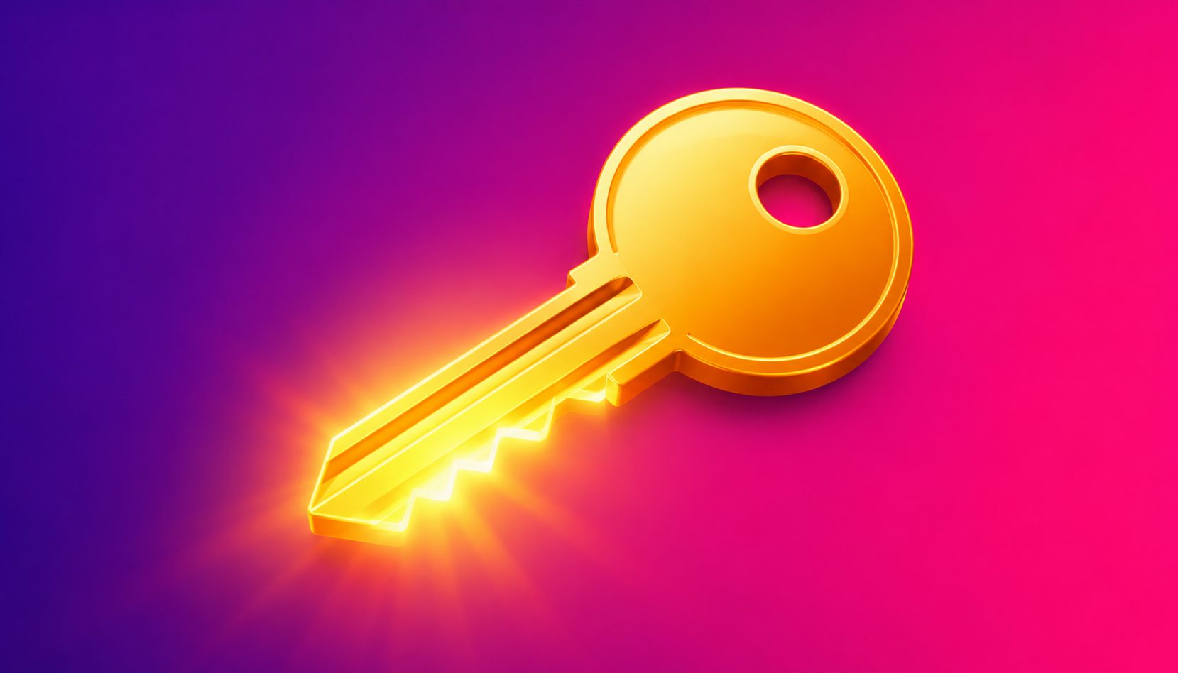 Editorial illustration of a hand holding a glowing smartphone displaying a QR code at a warmly lit front door at golden hour, a house key in the other hand